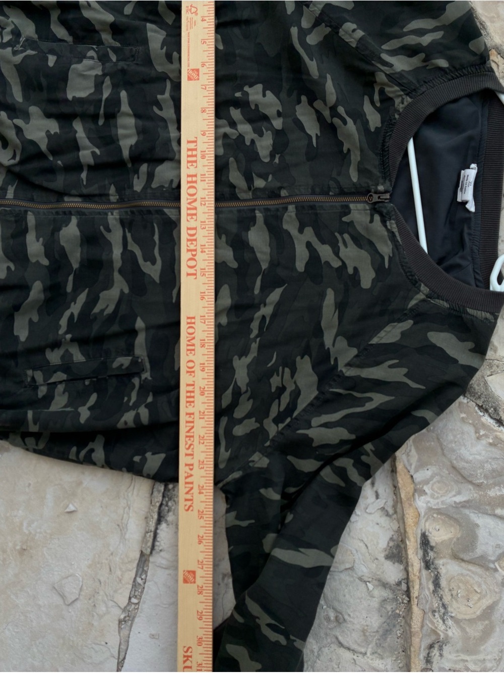 beachlunchlounge Olive Camo Zip Bomber Jacket - Picture 4 of 5